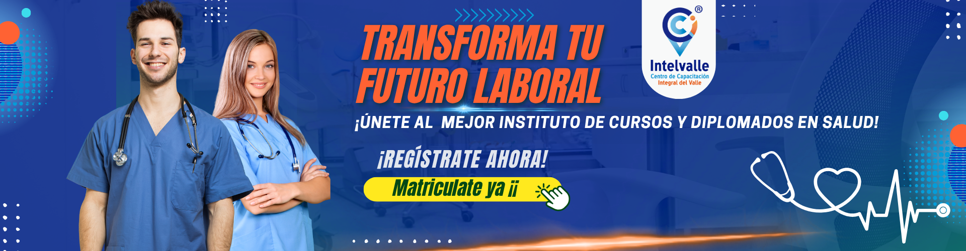 Banner horizontal inscripciones abiertas moderno blanco