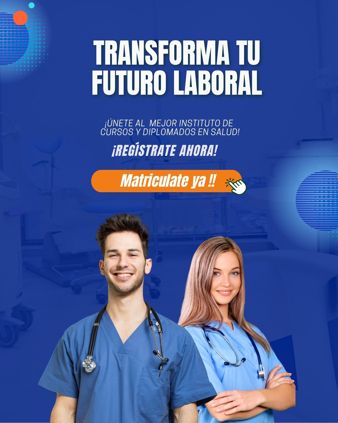 ¡ÚNETE AL MEJOR INSTITUTO DE CURSOS Y DIPLOMADOS EN SALUD!